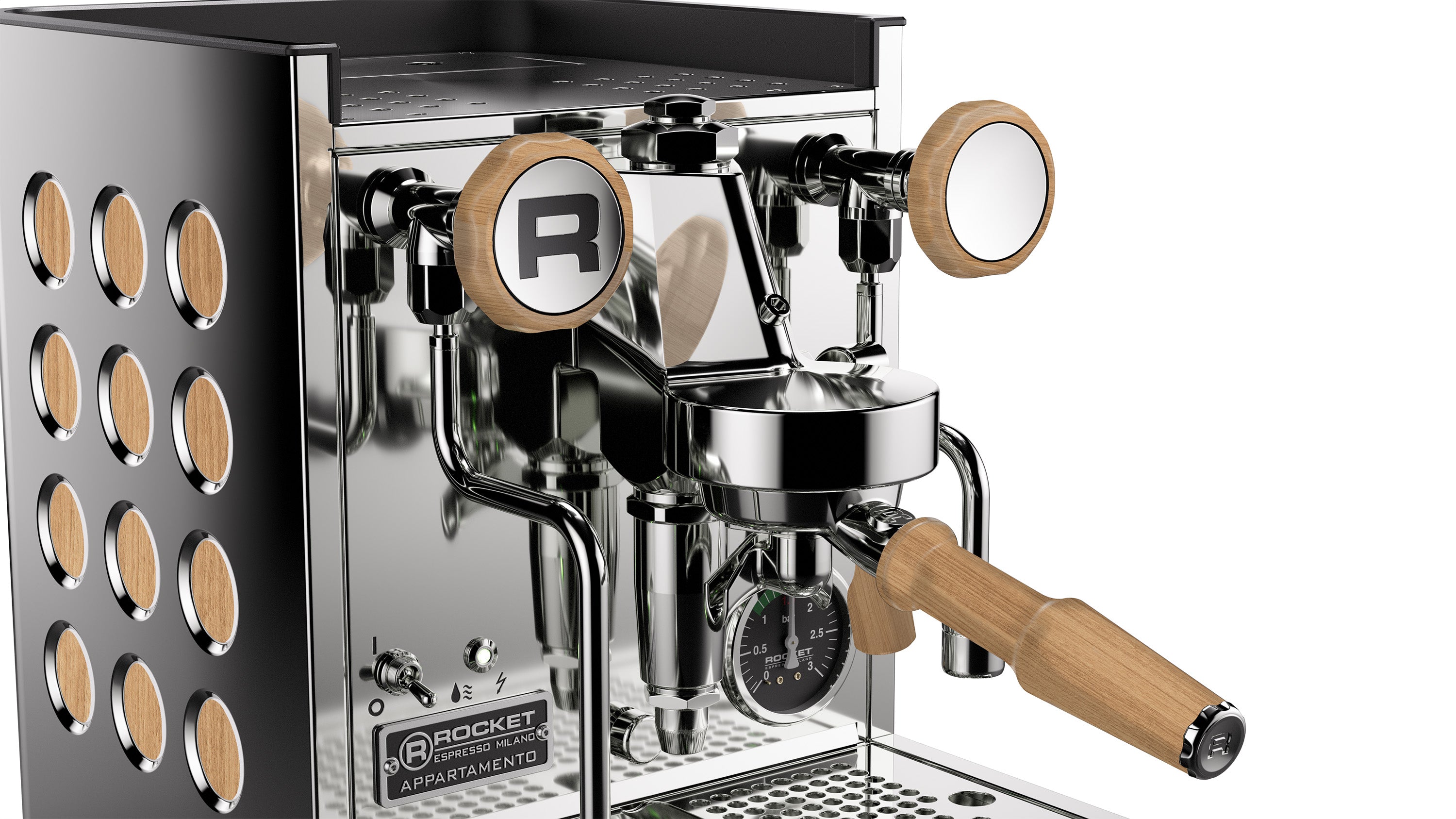 Rocket Espresso Appartamento TCA CHROME | WOOD – PRO Espresso