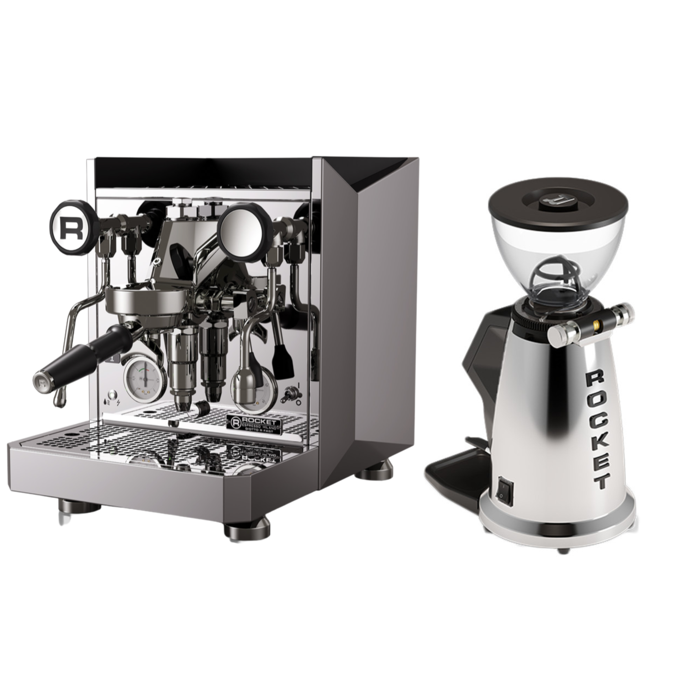 Rocket Espresso Giotto R FAST Chrome + Spluga Grinder package offer