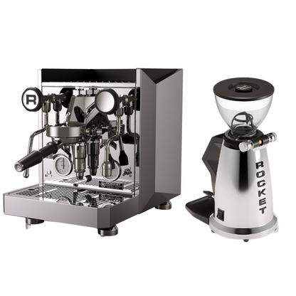 Rocket Espresso Giotto R FAST Chrome + Spluga Grinder package offer