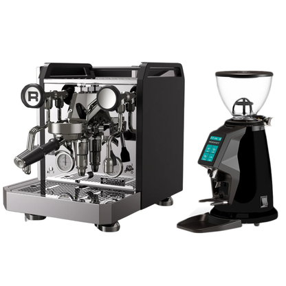 Rocket Espresso Mozzafiato R FAST Black + Spluga Grinder package offer