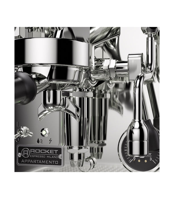 Rocket Espresso Appartamento TCA - New Black/Copper + Giannino Grinder Black package offer