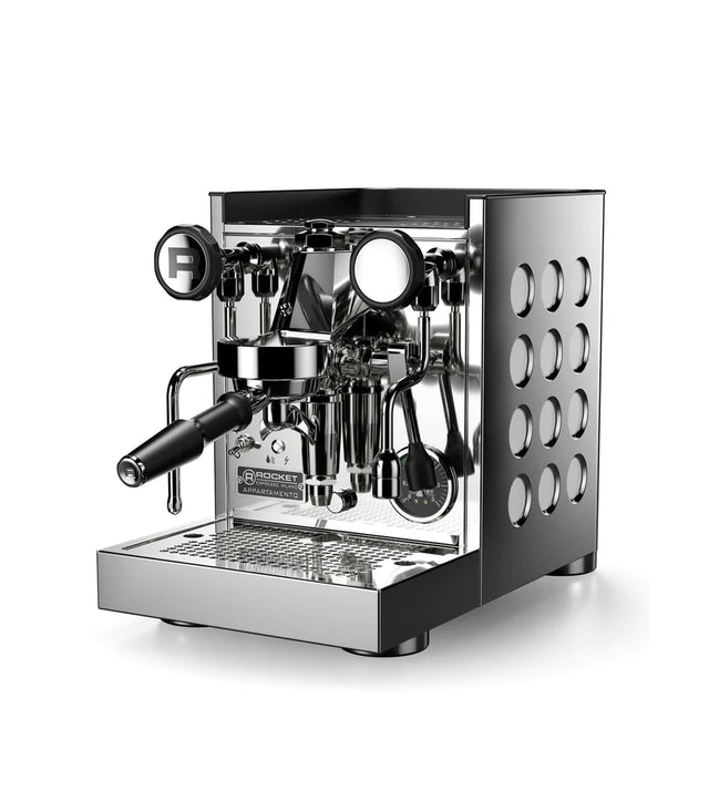 Rocket Espresso Appartamento TCA - New Steel/White + Faustino Chrome Grinder package offer