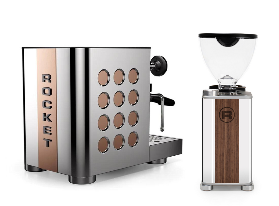 Rocket Espresso Appartamento TCA - New Steel/Copper + Giannino Grinder package offer