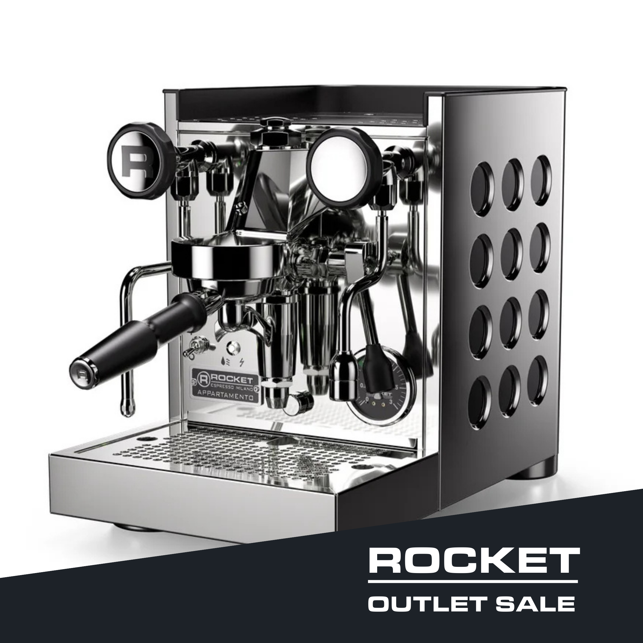 Rocket Espresso Appartamento TCA Outlet - Steel/Black