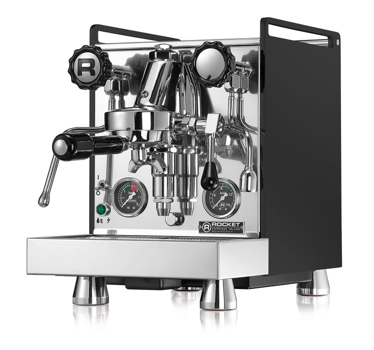 Rocket Espresso – Mozzafiato Cronometro R Black + Giannino Black and Wood Grinder package offer