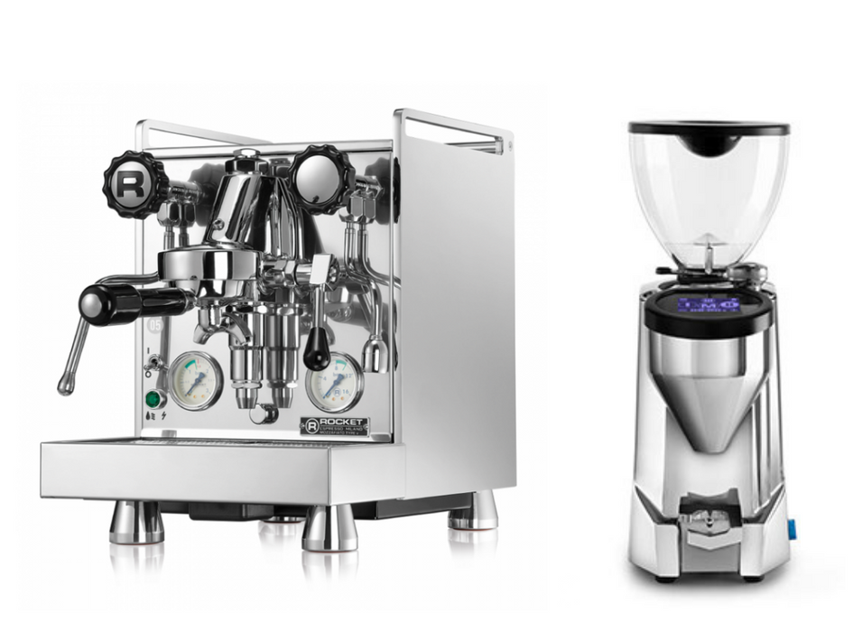 Rocket Espresso – Mozzafiato Cronometro V + Fausto Grinder package offer